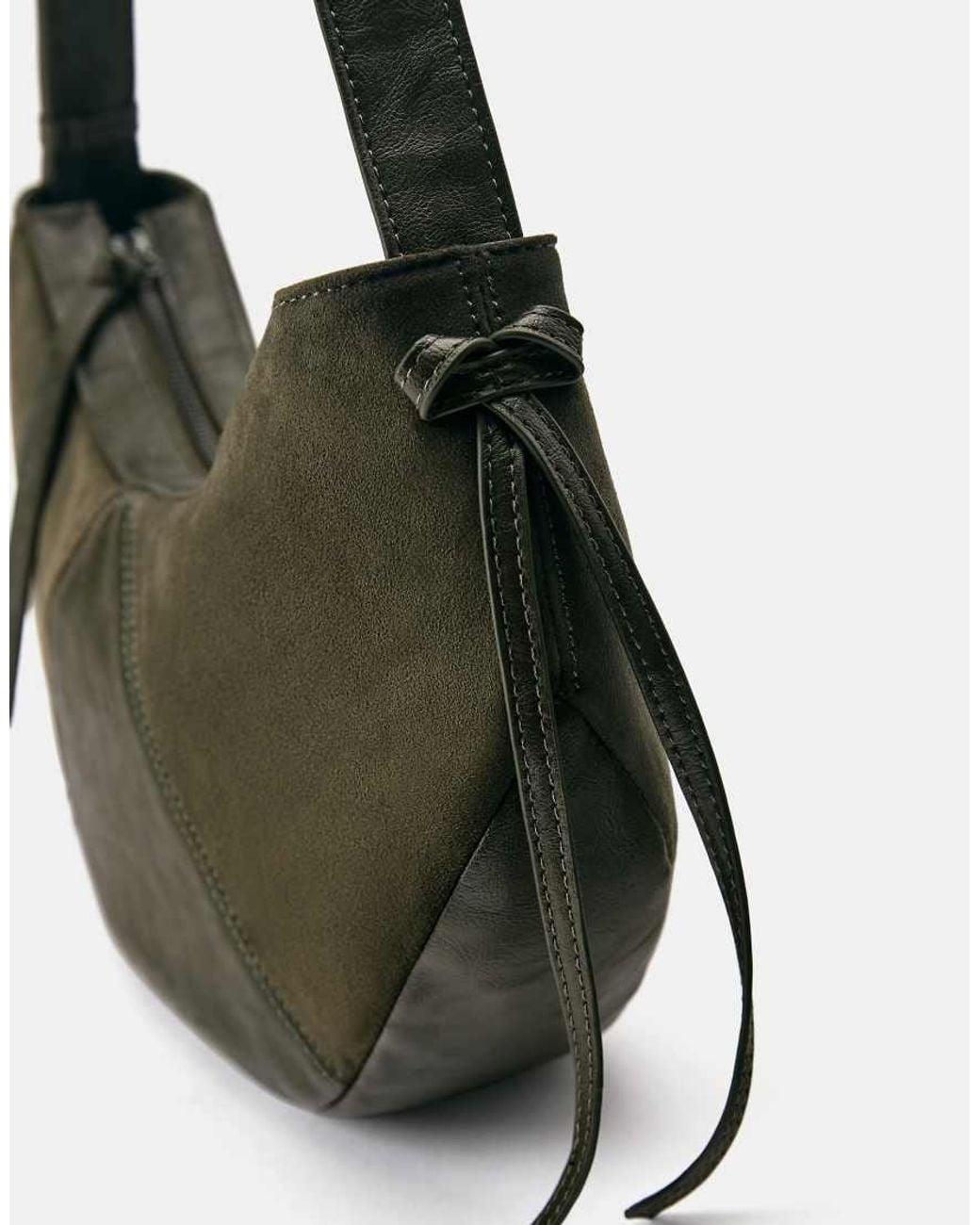 Pull&Bear Gray Mixed-material Crossbody Bag