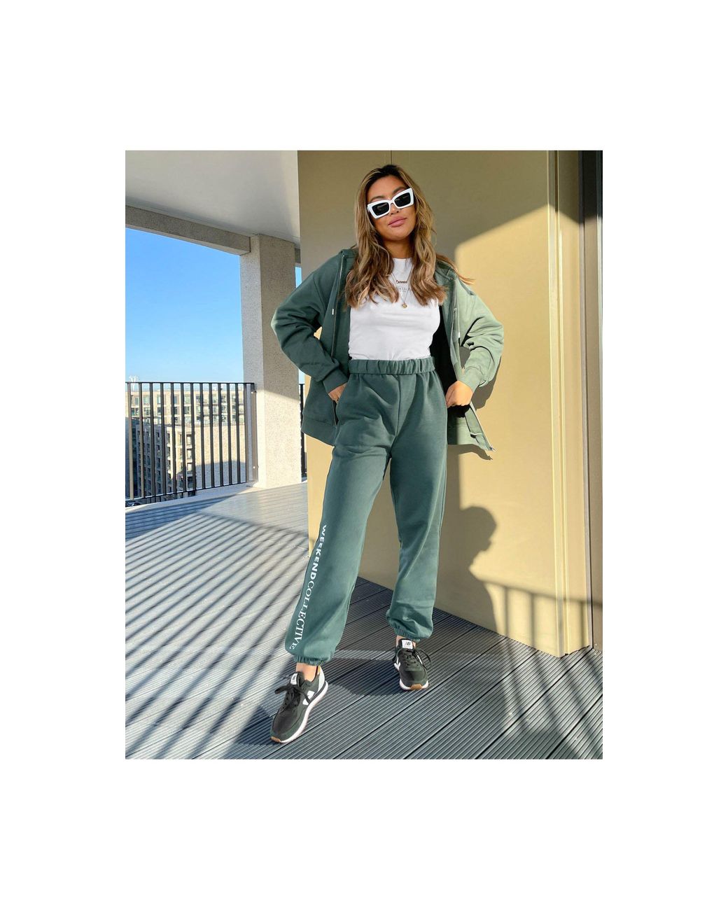 ASOS Matching Sweatpants With Logo in Blue Lyst