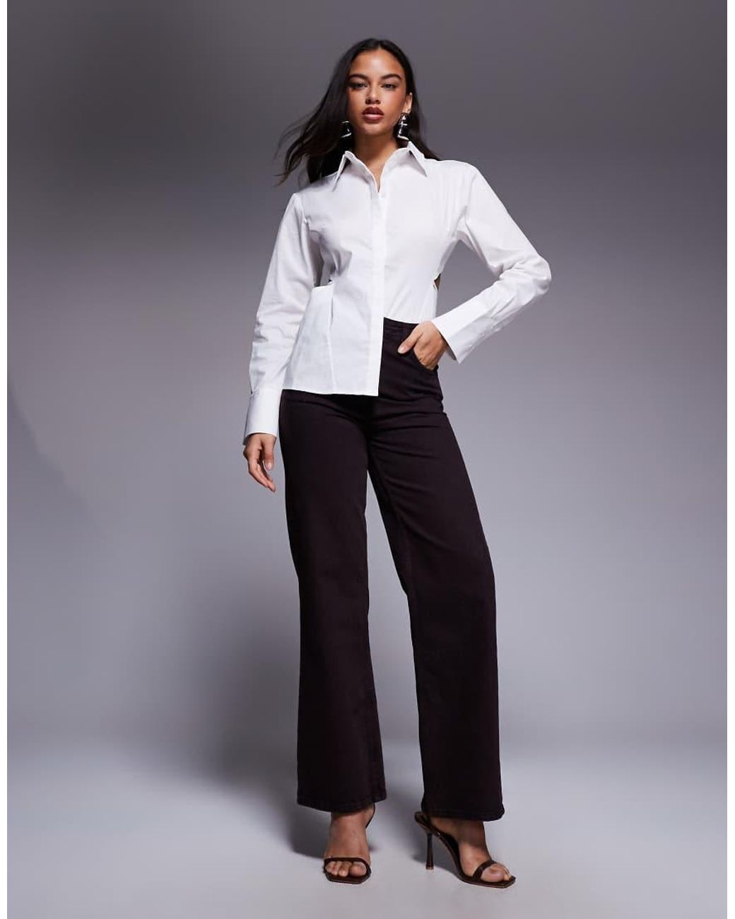 ASOS White Asos X The Sourced Collection Shirt With Back Tie
