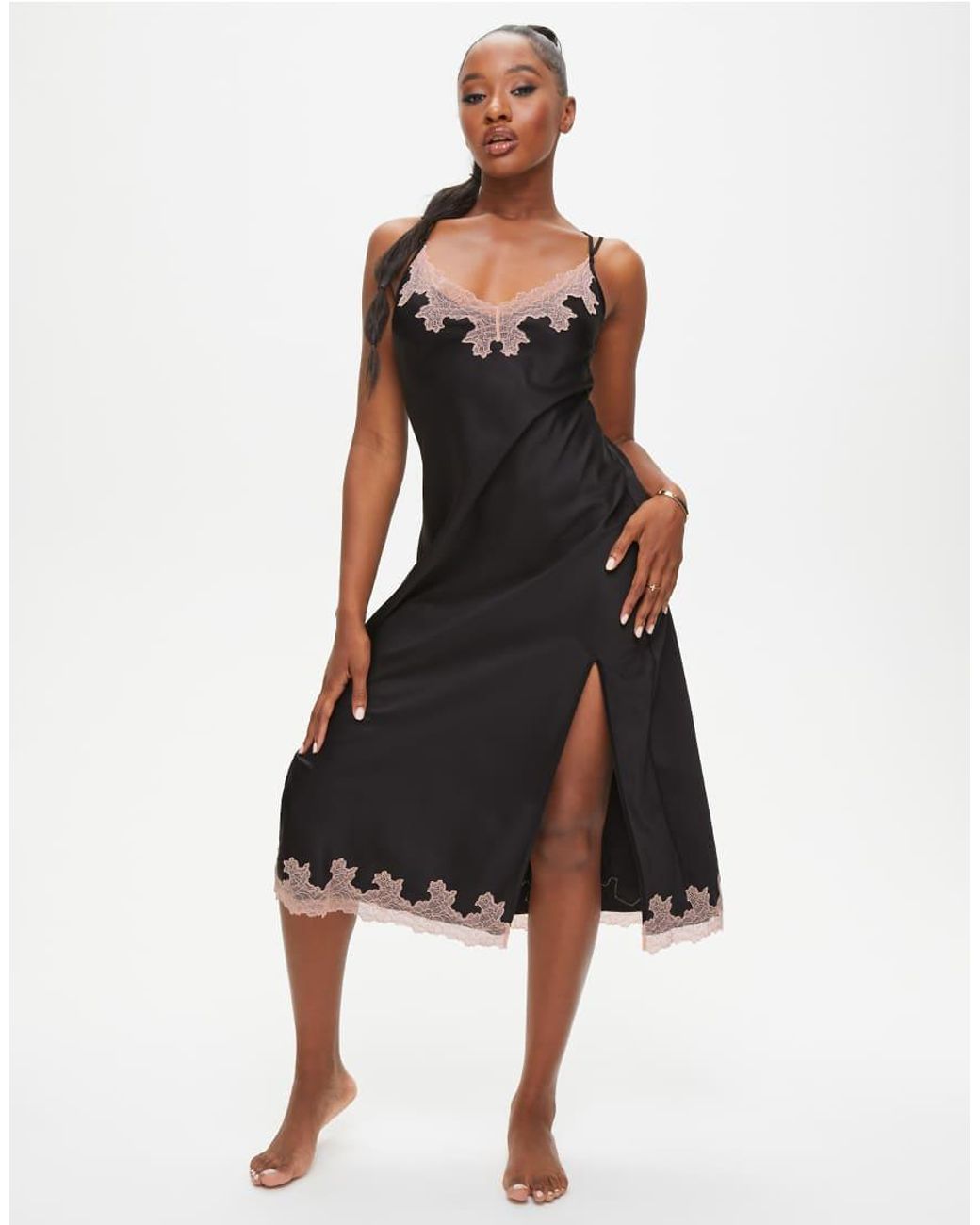 Ann Summers Sorella Maxi Chemise in Black Lyst UK