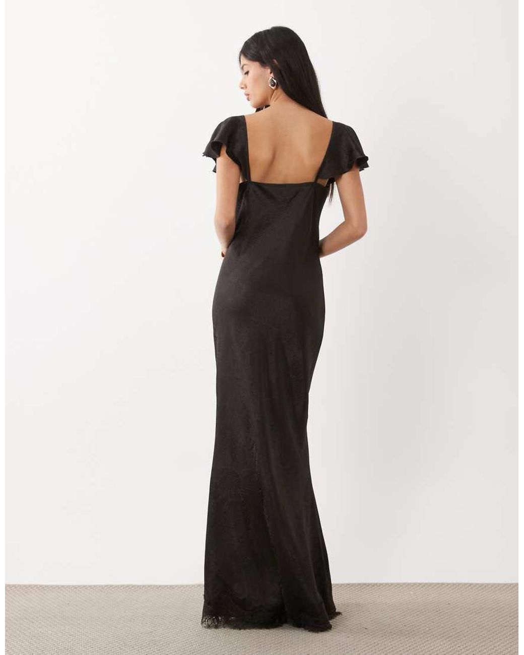 Vero Moda Brown Sleeveless Tie Detail Maxi Dress With Lace