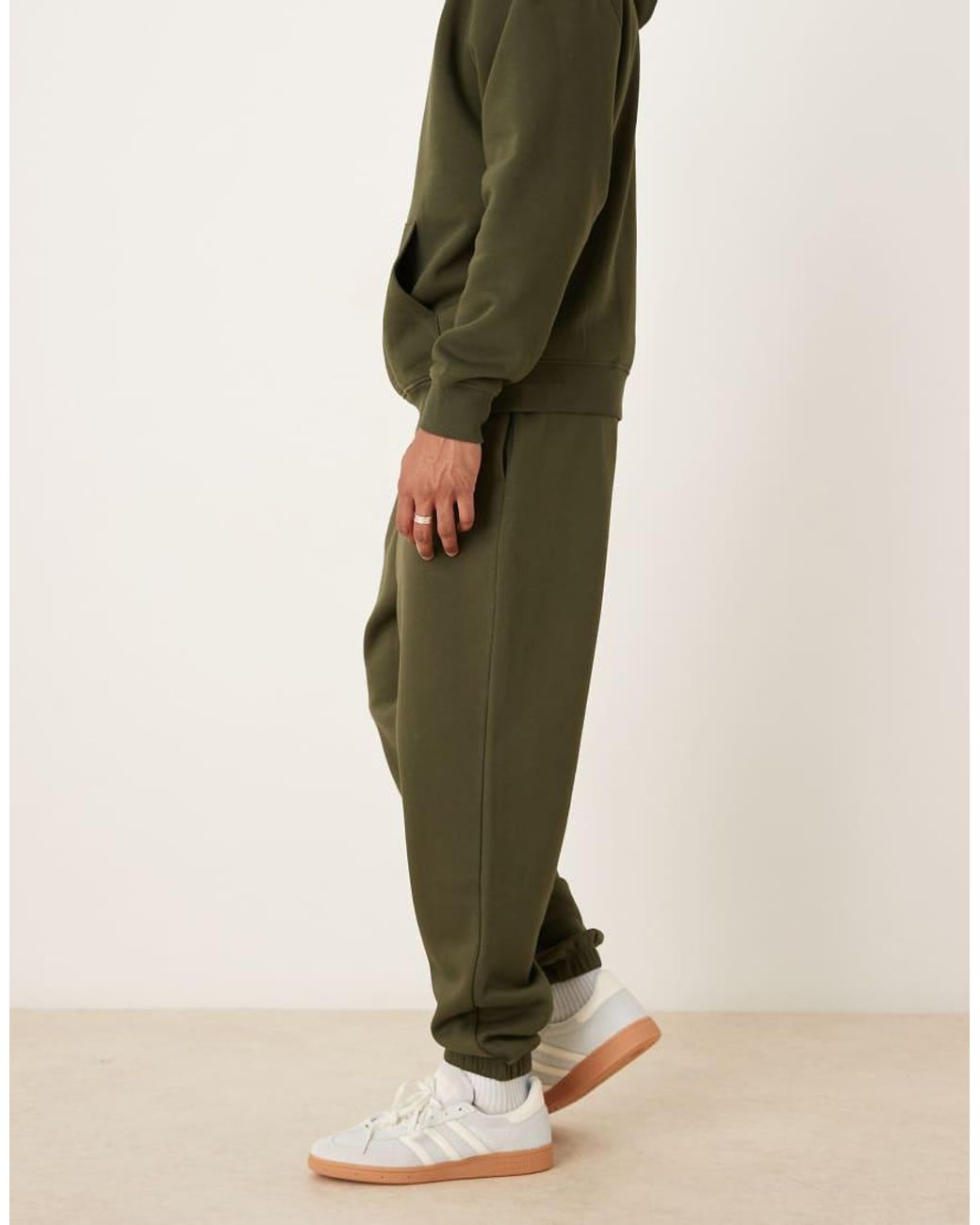 ASOS Green Essential Oversized Sweatpants for men