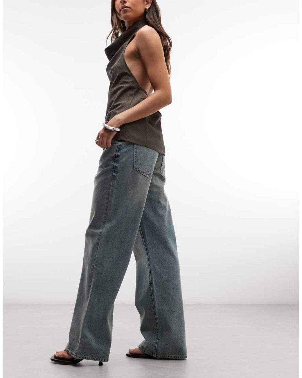Abrand Jeans Gray 99 Mid Rise Baggy Jeans