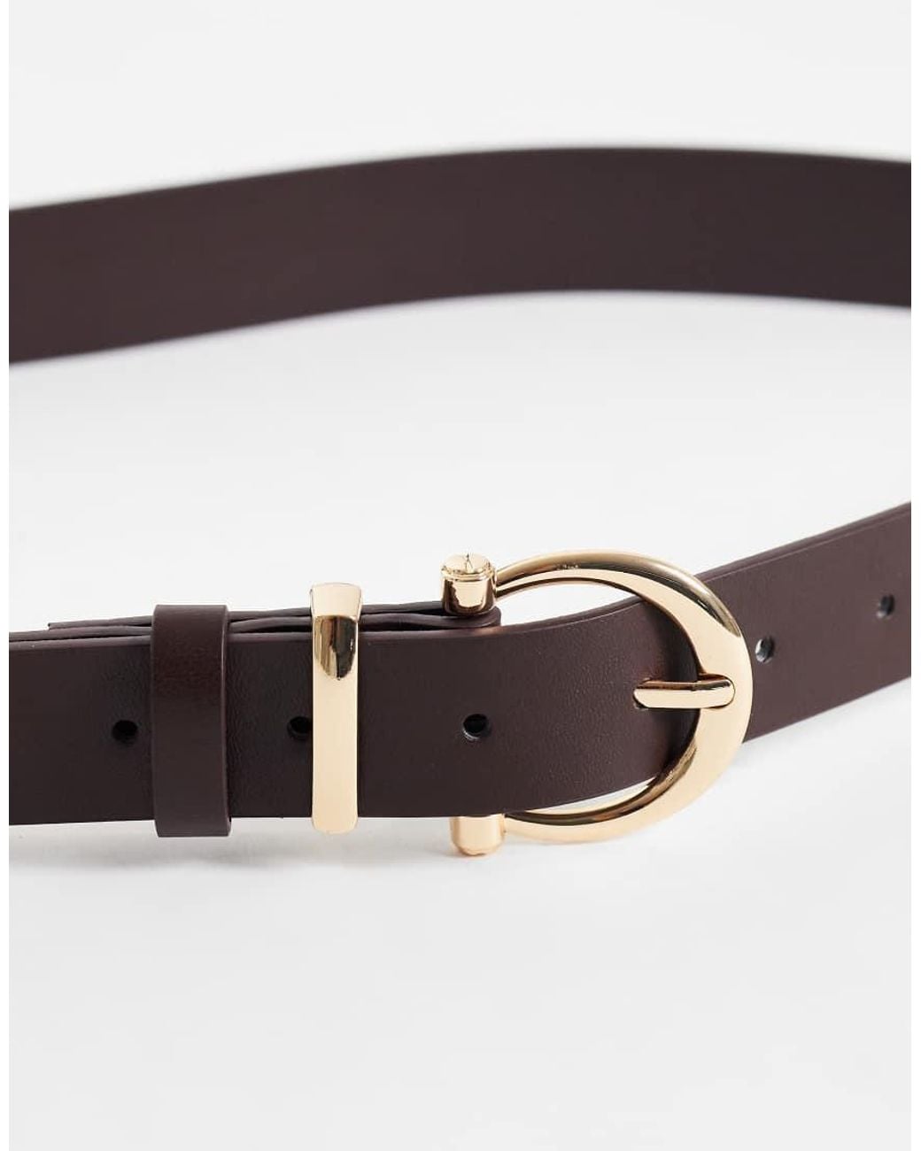 New Look White Gold Buckle Belt