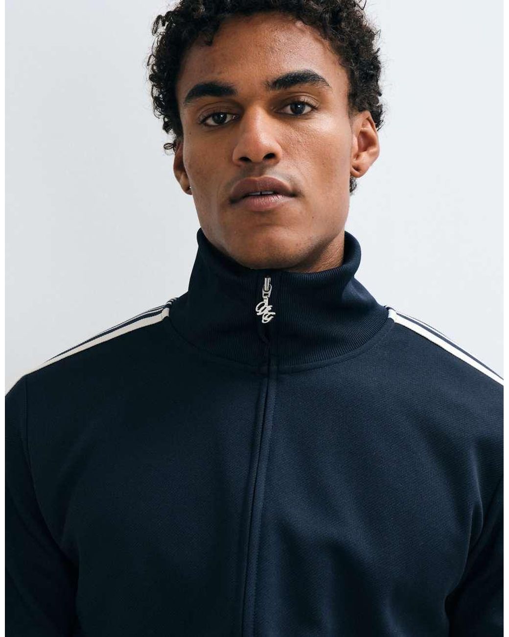 Jack & Jones Blue Stripe Track Jacket for men