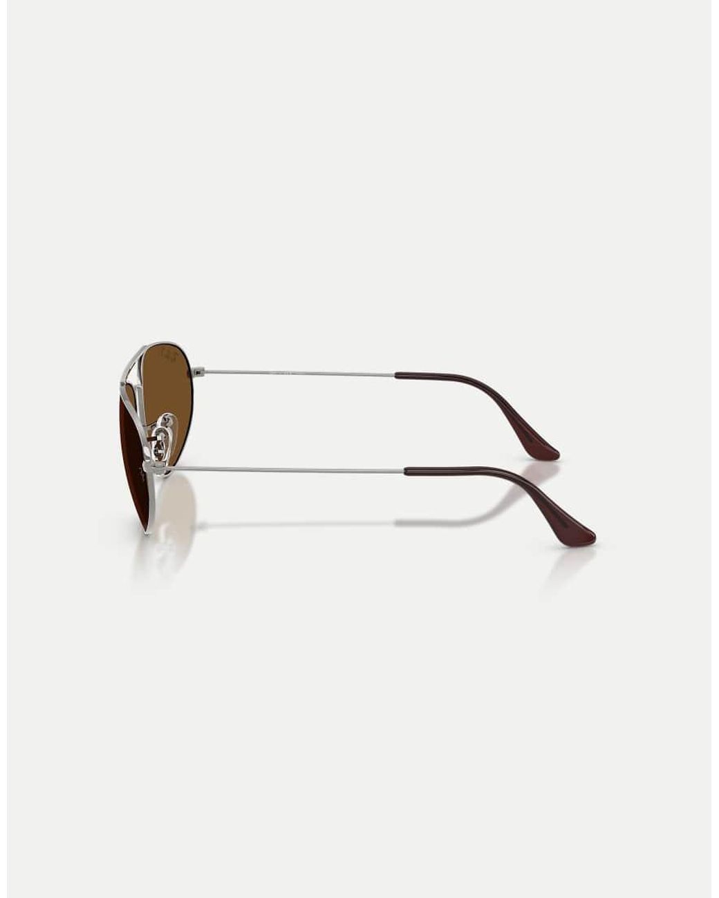 Ray-Ban Natural Irregular Polarised Sunglasses With Lens