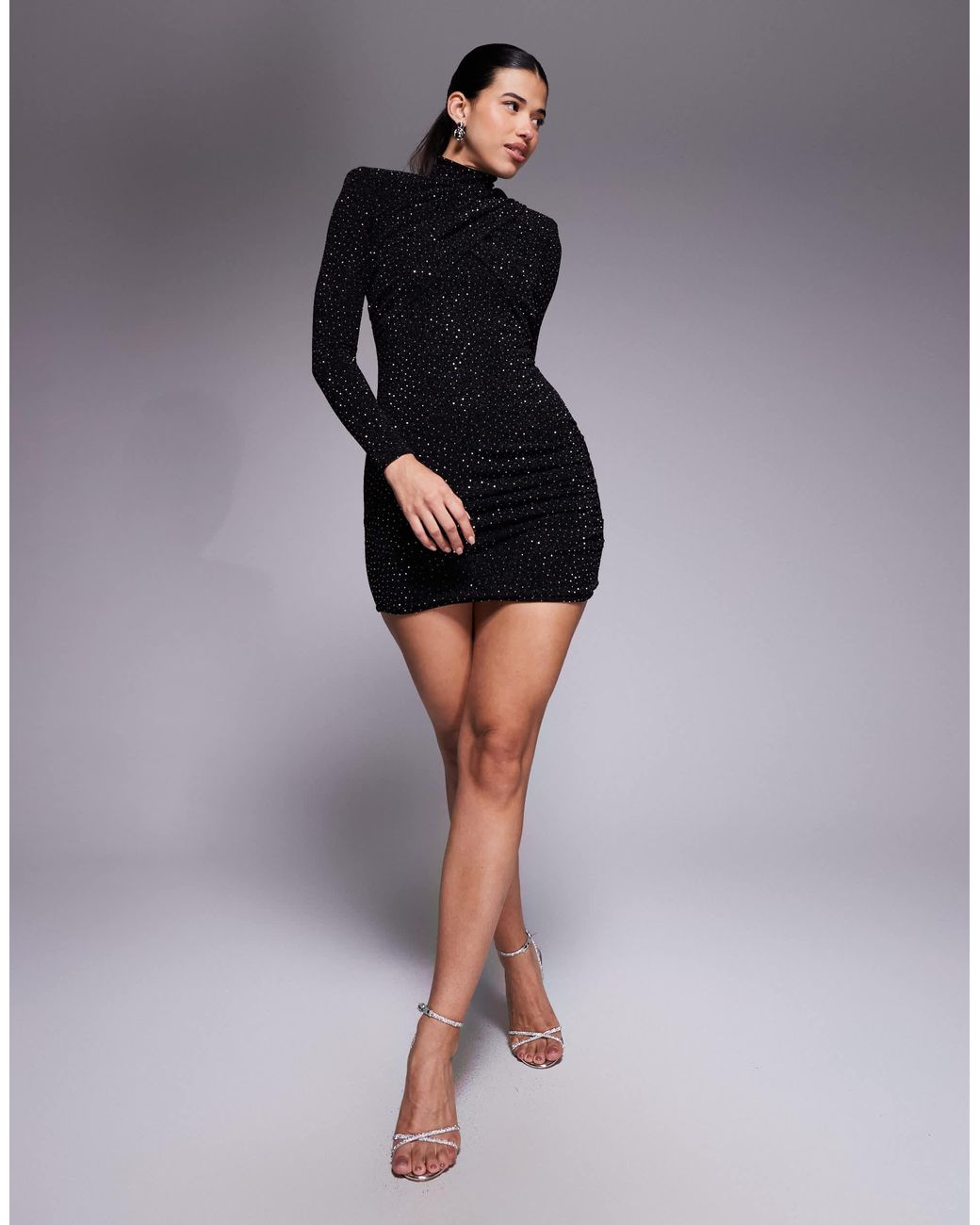knee length dresses for ladies Metallic Off-Shoulder Ruched Mini Dress main image 0