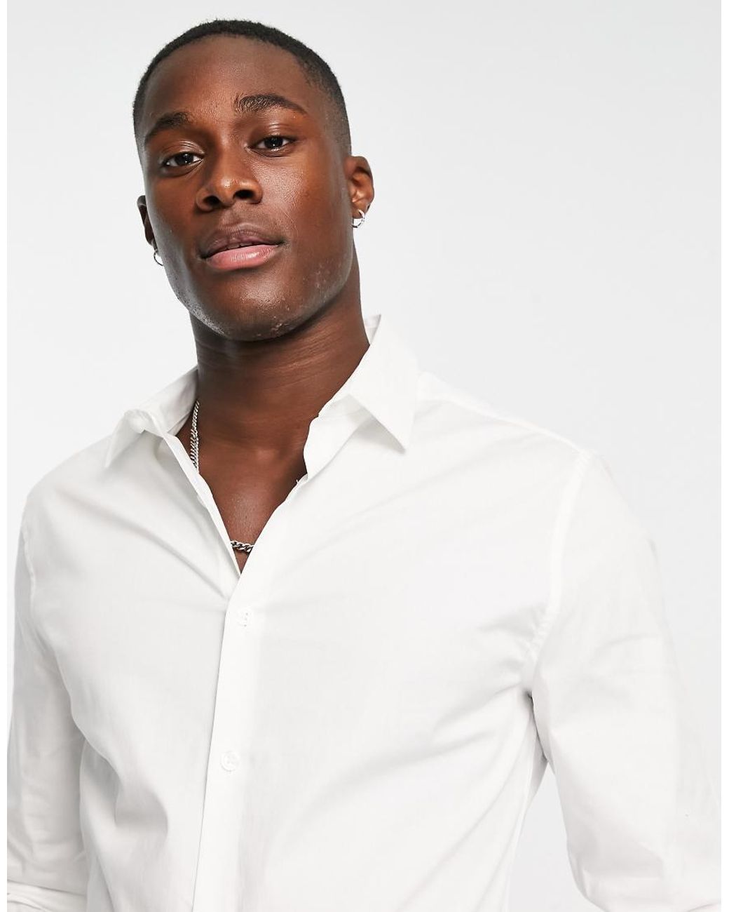 ASOS White Skinny Fit Shirt for men