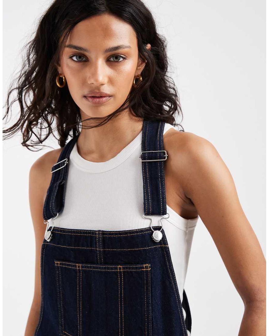 ASOS Blue Denim Dungaree Playsuit
