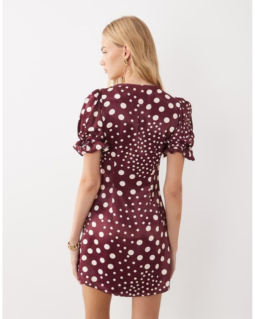 Miss Selfridge Pink Satin Lace Trim Mini Dress