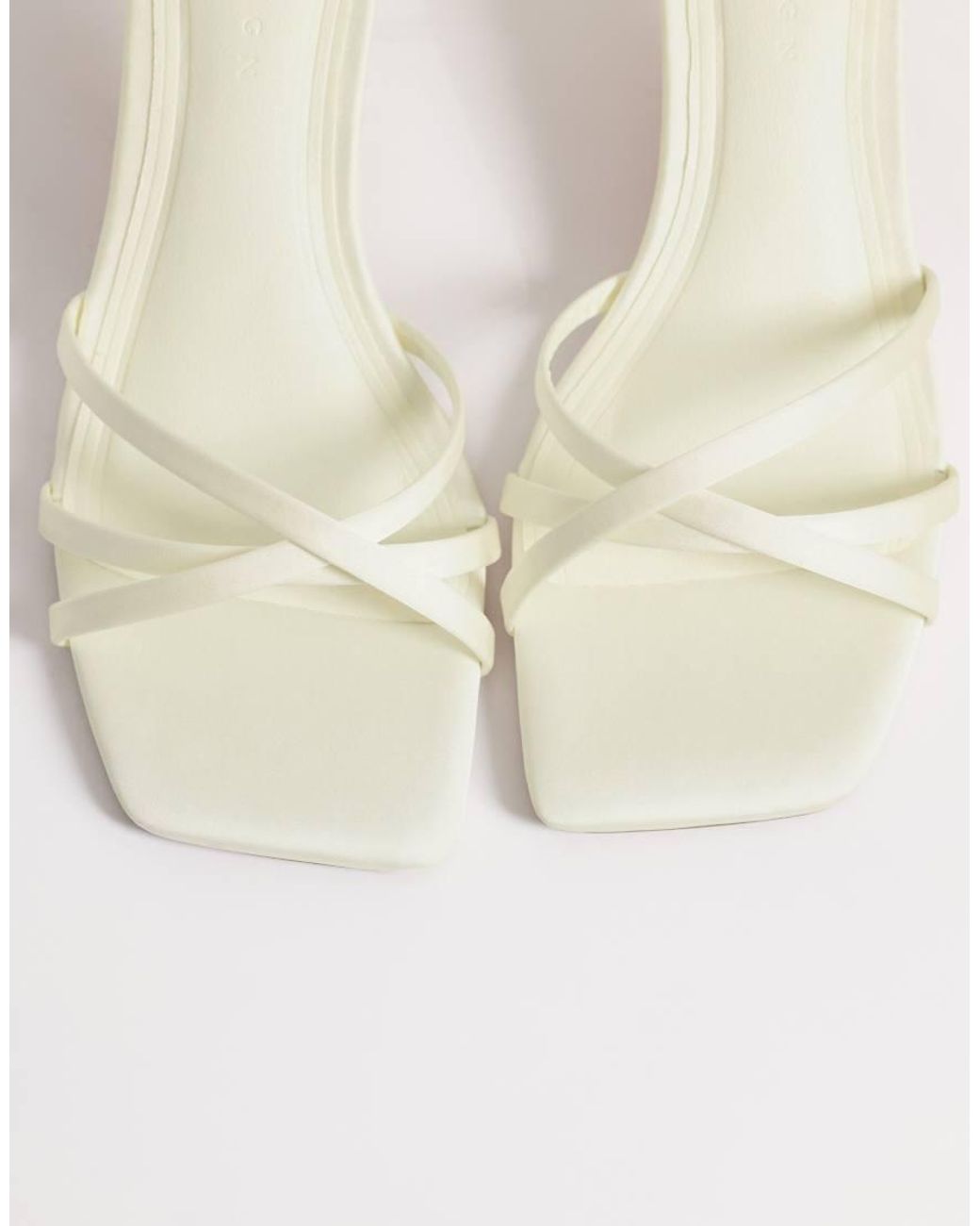 ASOS White Haze Strappy Kitten Heel Sandals