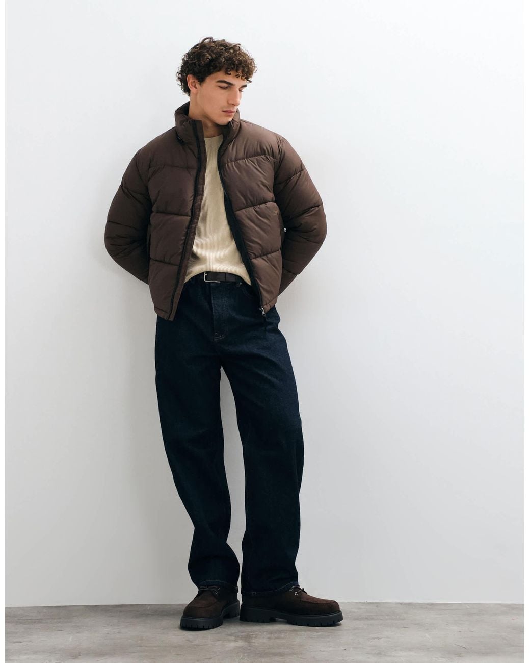Only & Sons Black Puffer Jacket for men