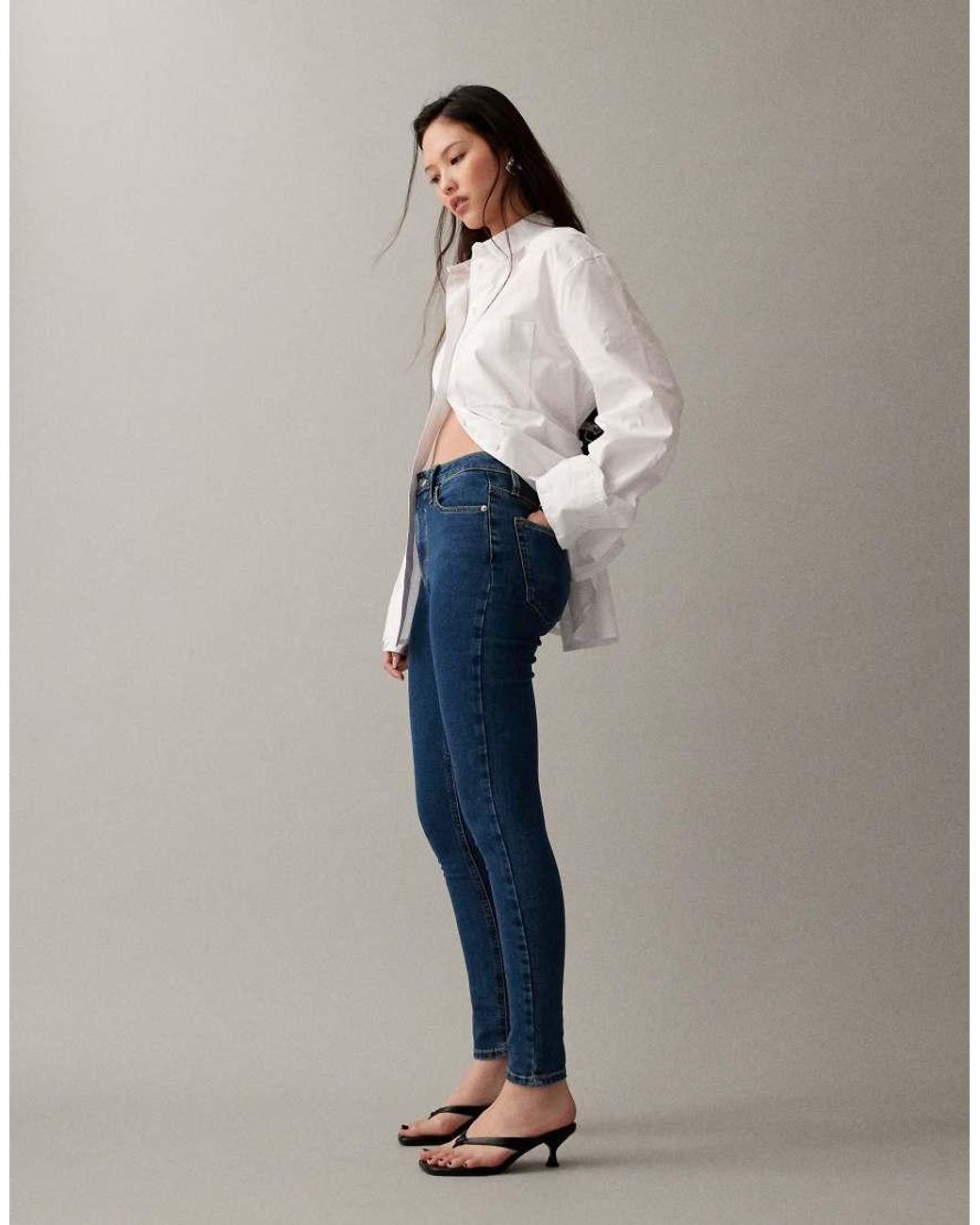 Vaqueros Pitillo De ASOS de color Blue