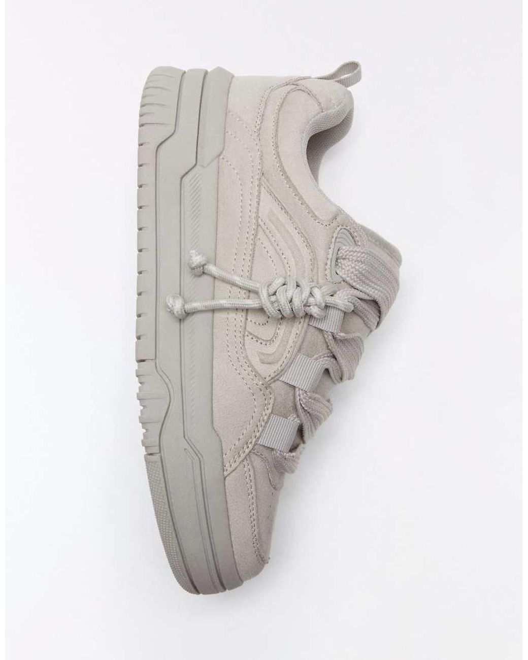 Bershka Gray Chunky Skate Shoes