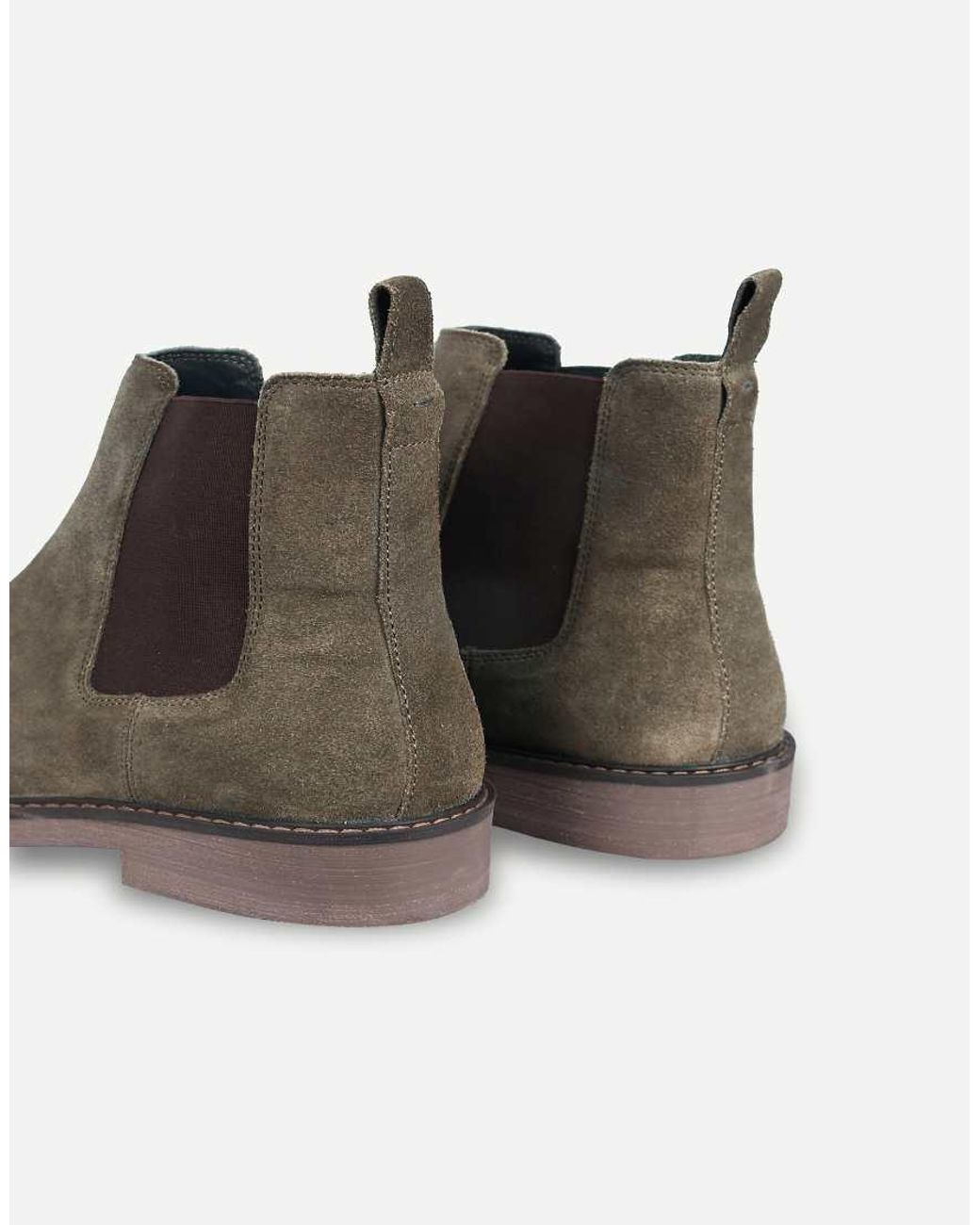 Thomas Crick Brown Brando Suede Chelsea Boots for men