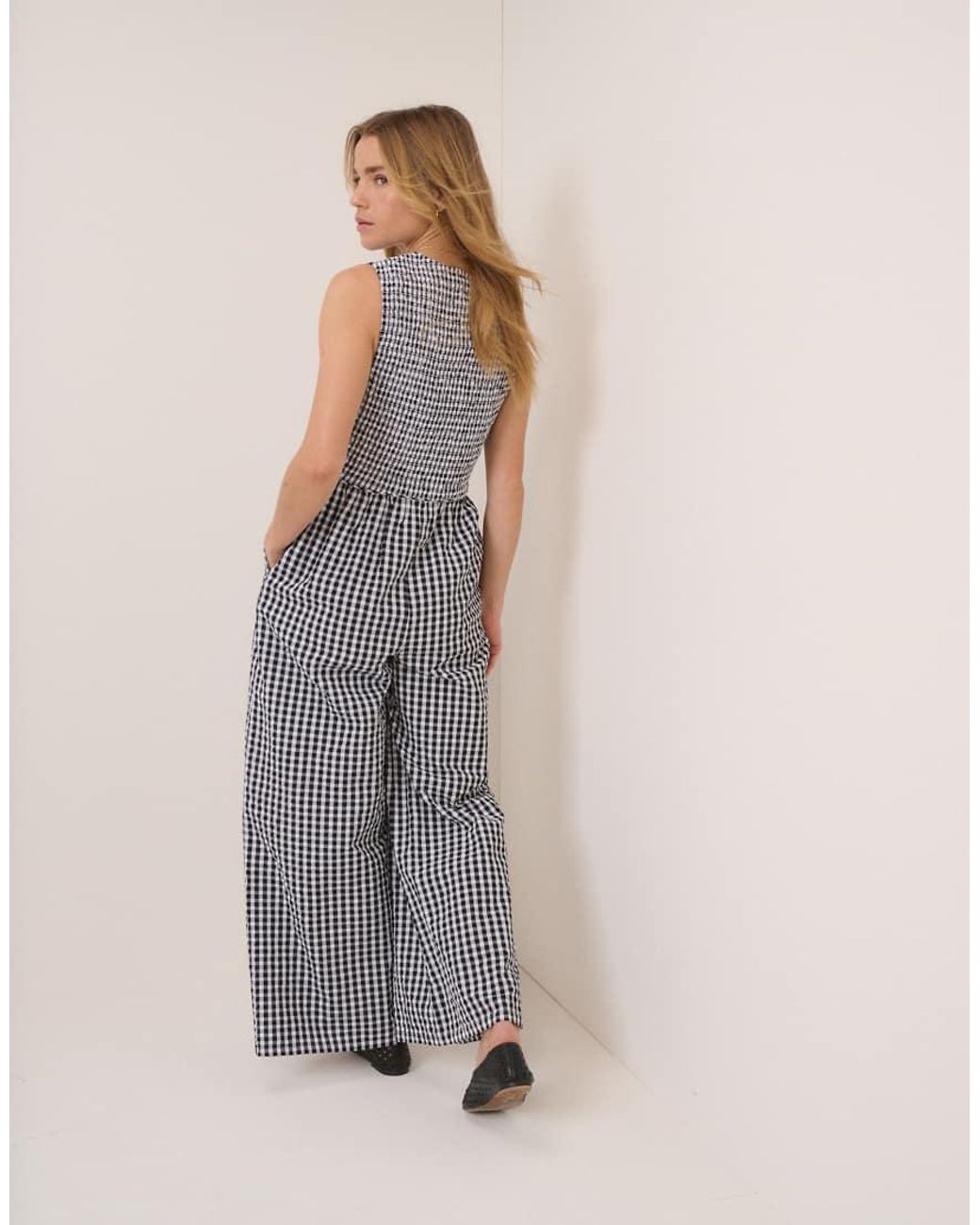 Nobody's Child Black Carmen Sleeveless V-neck Cotton Jumpsuit