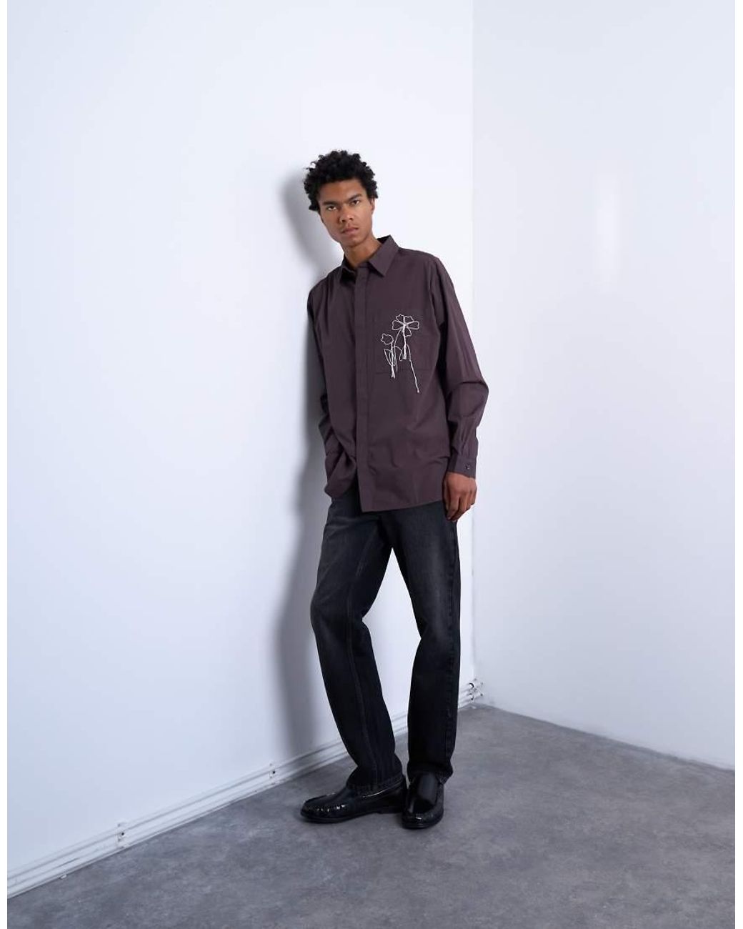 Camicia Oversize di Topman in Blue da Uomo