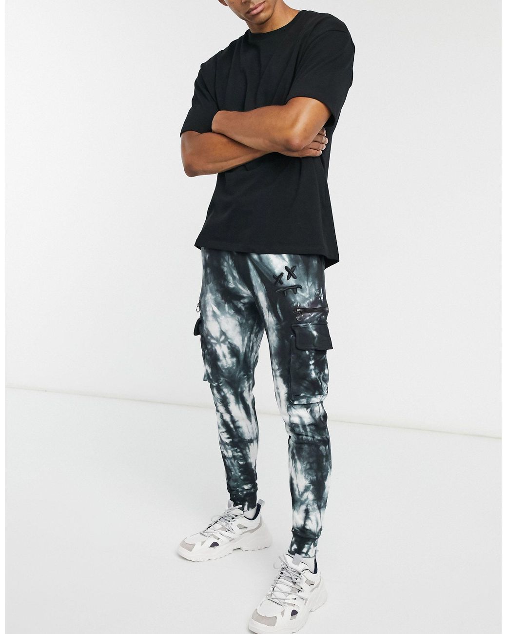 Pantalones deportivos Alpha con rayas de camuflaje gris