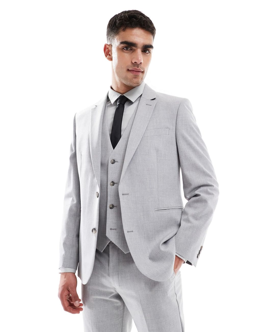 ASOS Gray Slim Suit Jacket for men