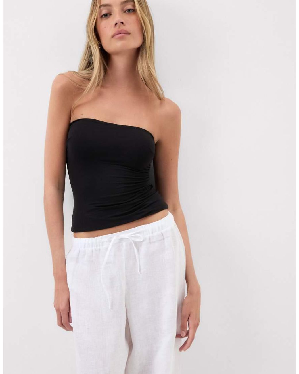 Intimissimi Black Fresh Bamboo Bandeau Top