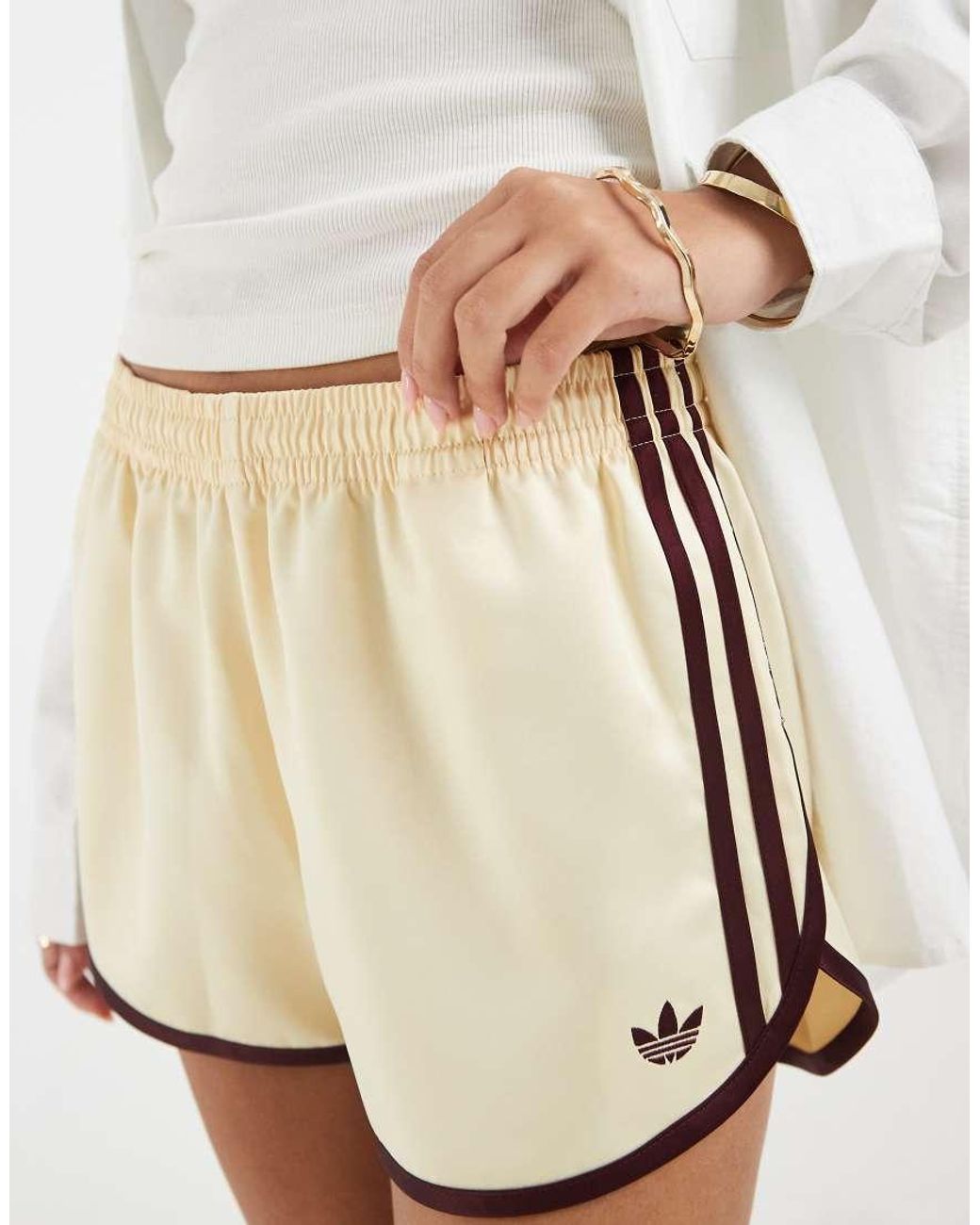 Adidas Originals Natural Three Stripe Sprinter Shorts