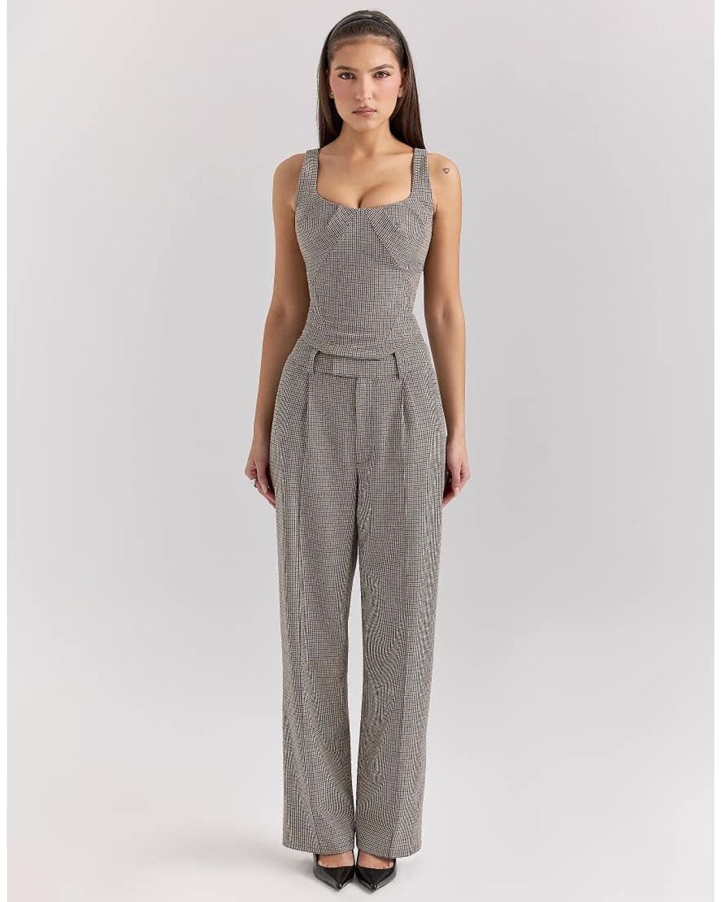 House Of Cb Gray Selma Corset Top