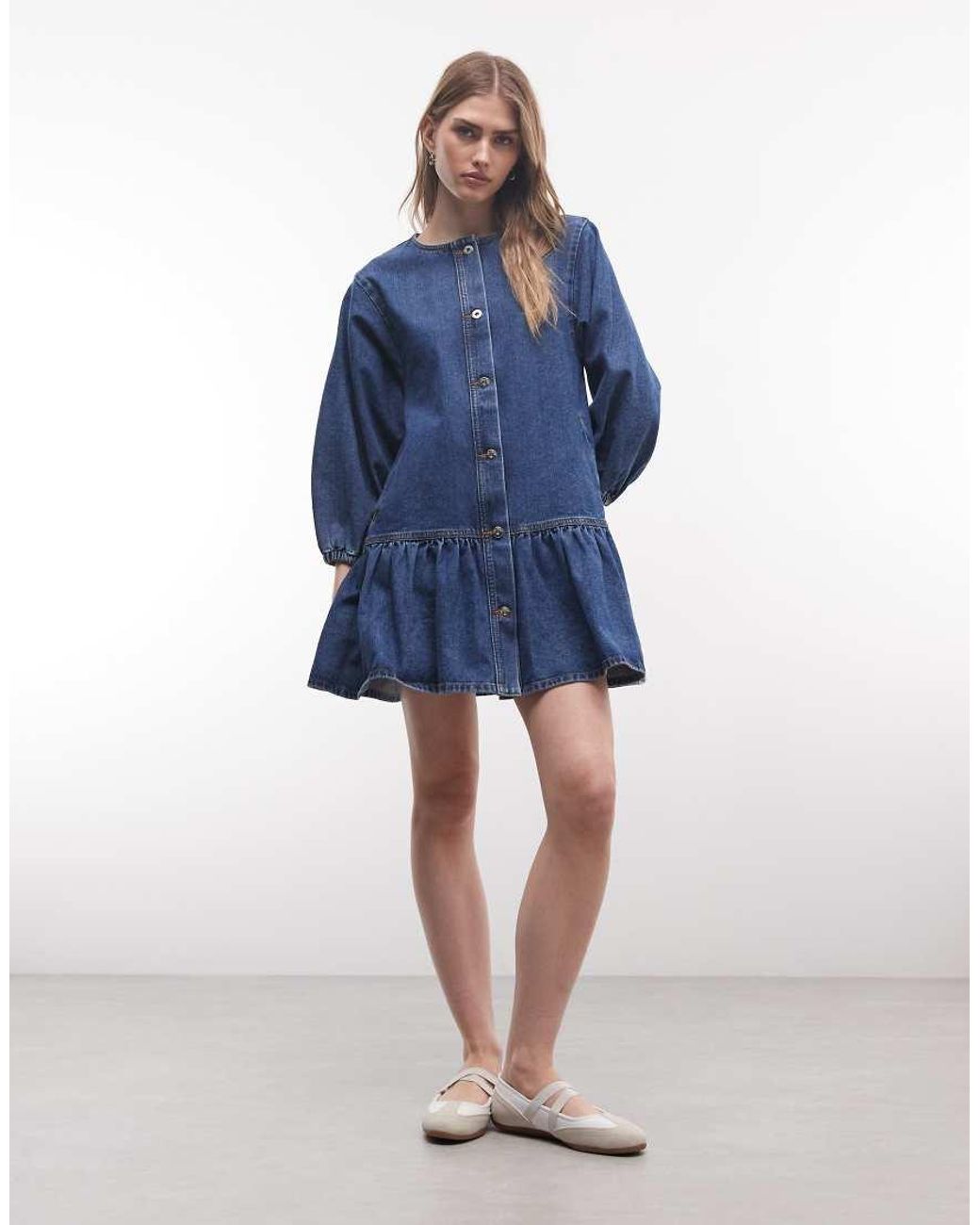 Collusion Blue Shirt Dress