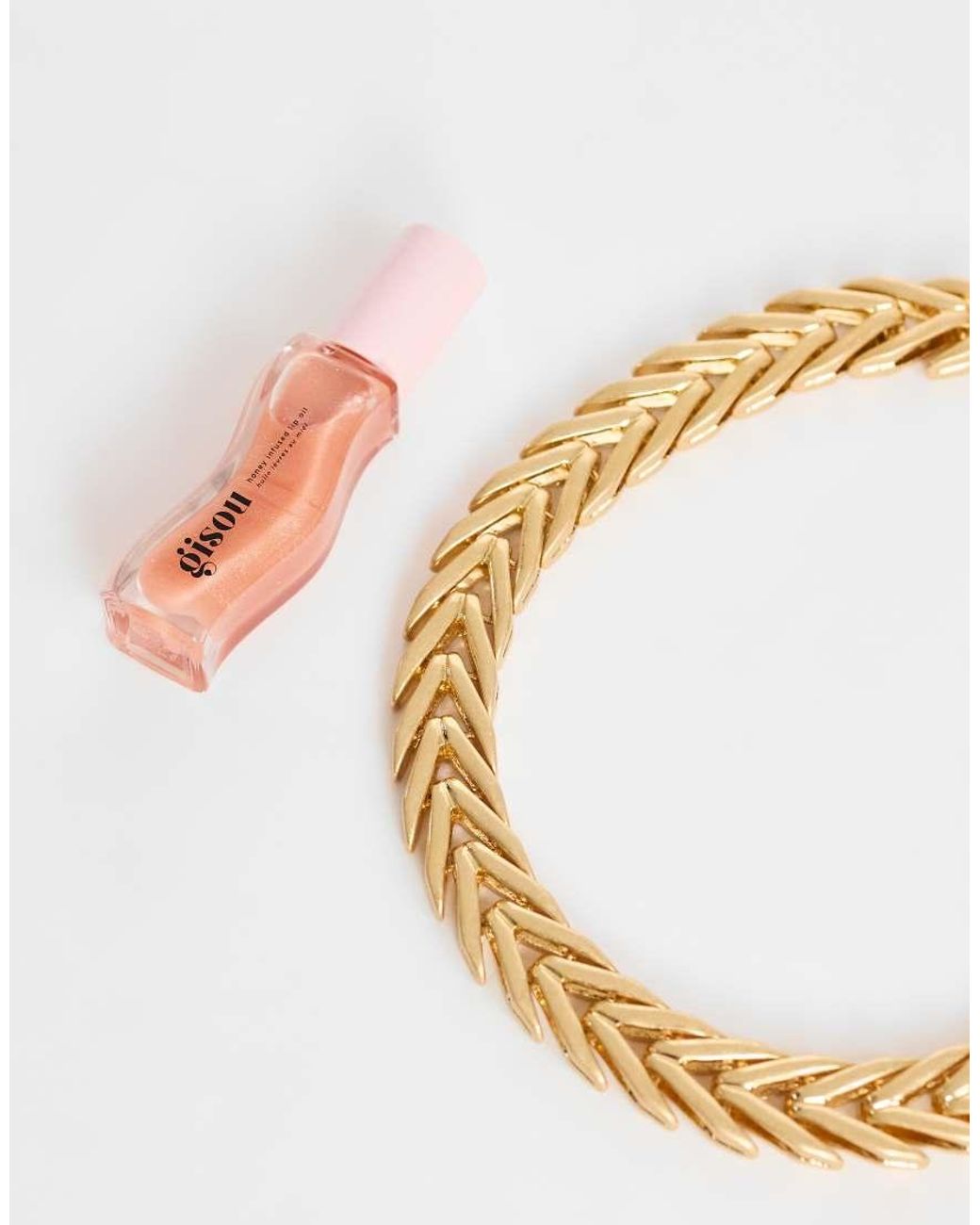 TOPSHOP Metallic Molly Collar Length Arrow Necklace
