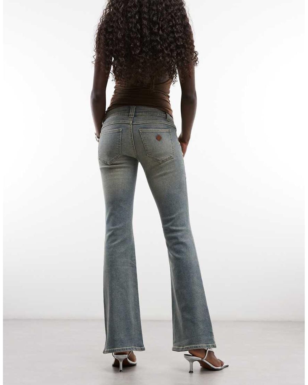 Abrand Jeans Blue 00 Kick Tie Waist Flares Jeans