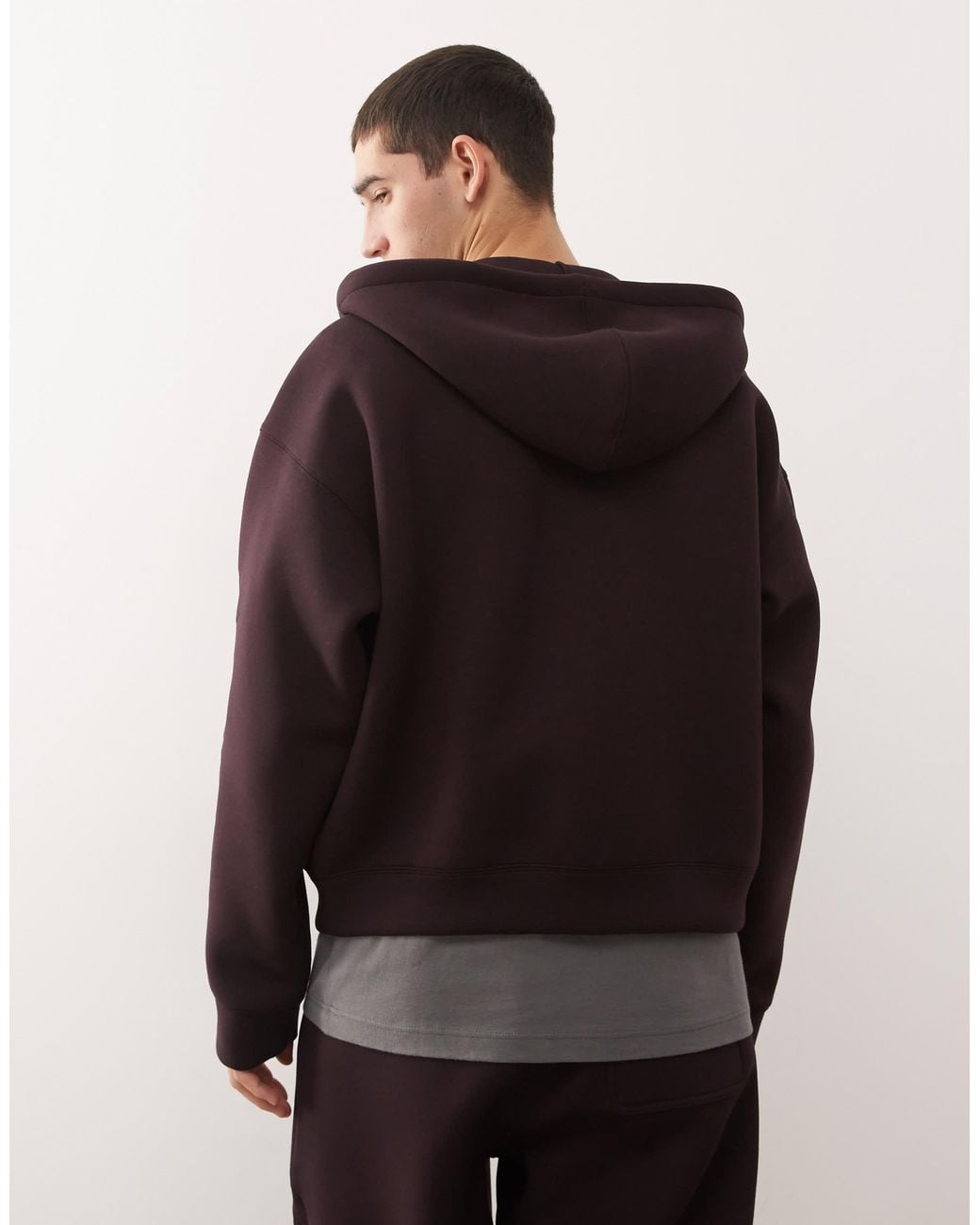 Weekday – simon – kapuzenjacke aus neoprenartigem stoff in Brown für Herren