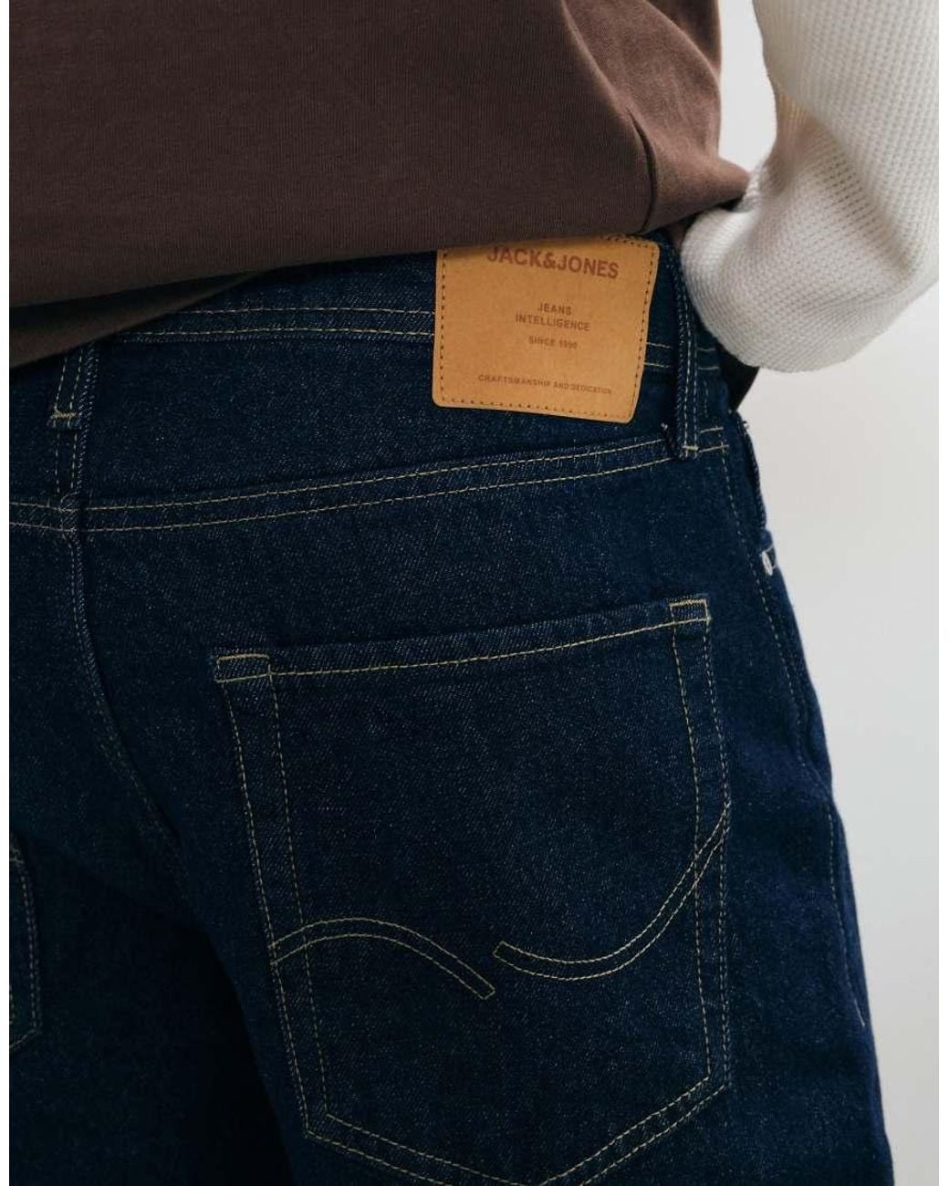 Jack & Jones White Eddie Loose Jeans for men