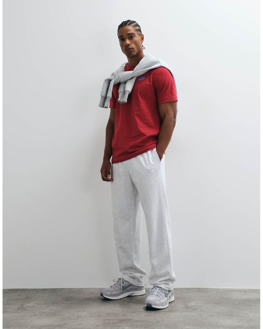 Nike Black Club French Terry Open Hem Joggers for men