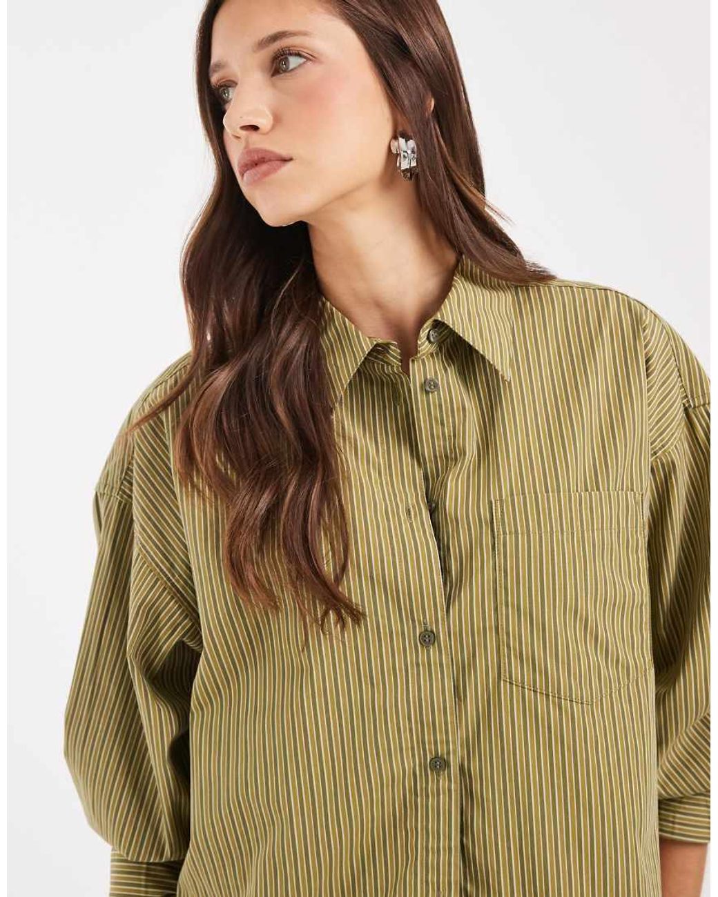 JJXX Multicolor Jamie Oversized Striped Poplin Shirt