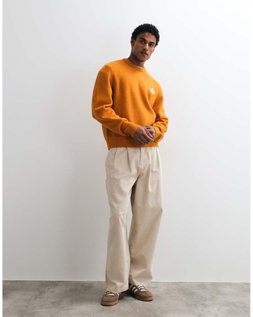 Adidas Originals Orange Knitted Jumper for men