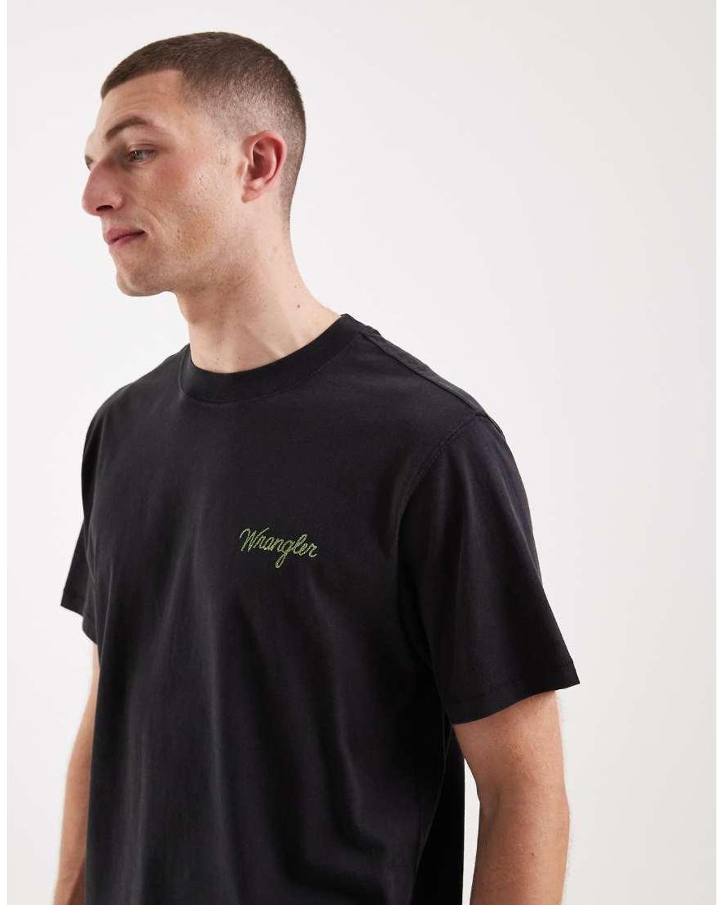 Wrangler Black Graphic Tee for men