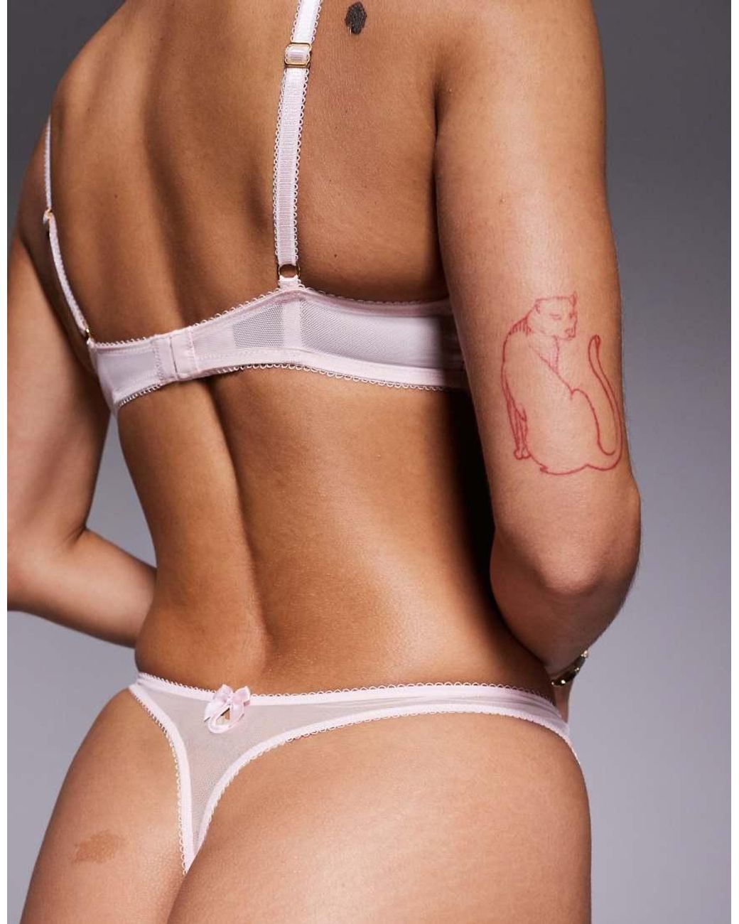 Boux Avenue Brown Ladder Co-ord Thong
