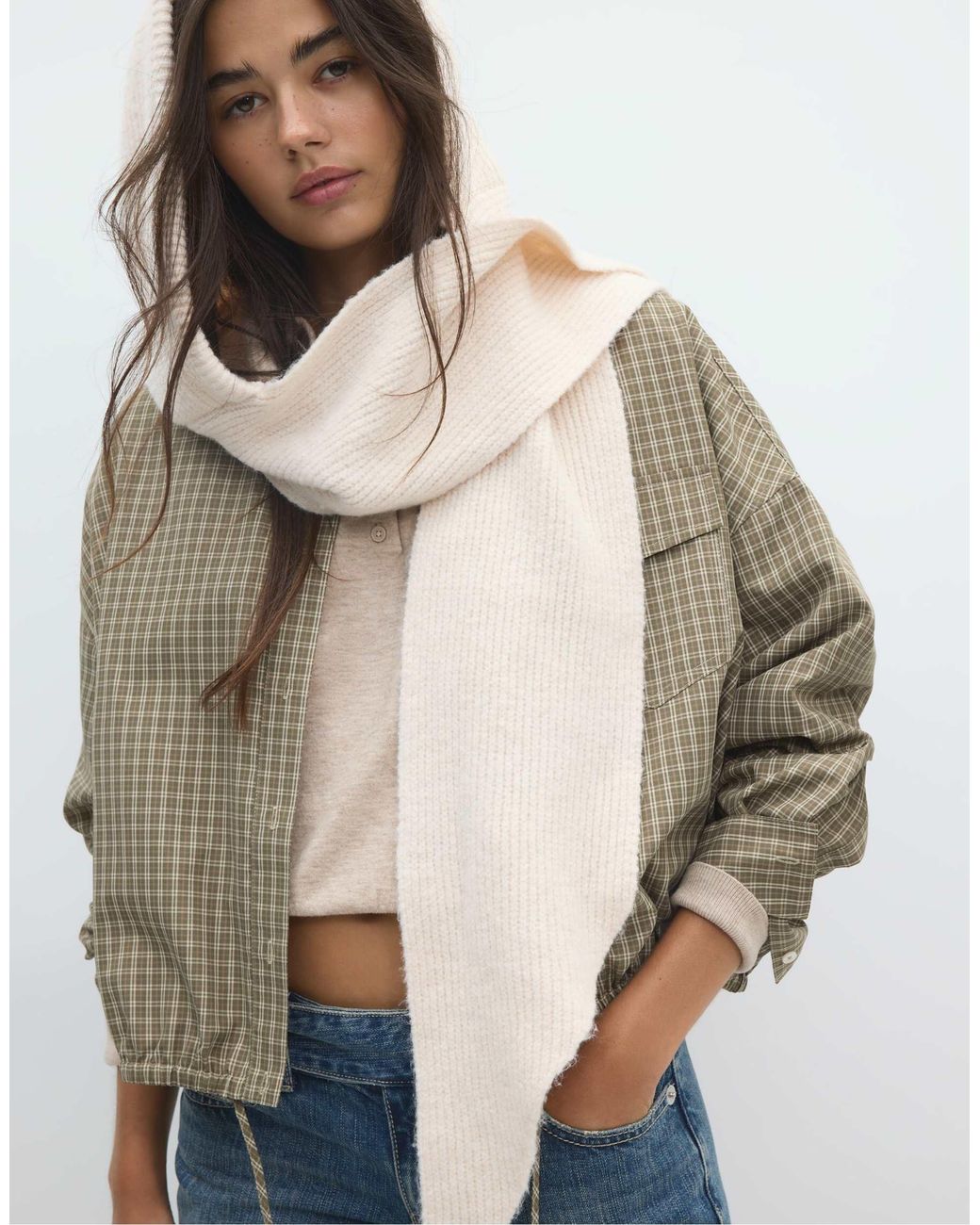 Stradivarius Natural Balaclava