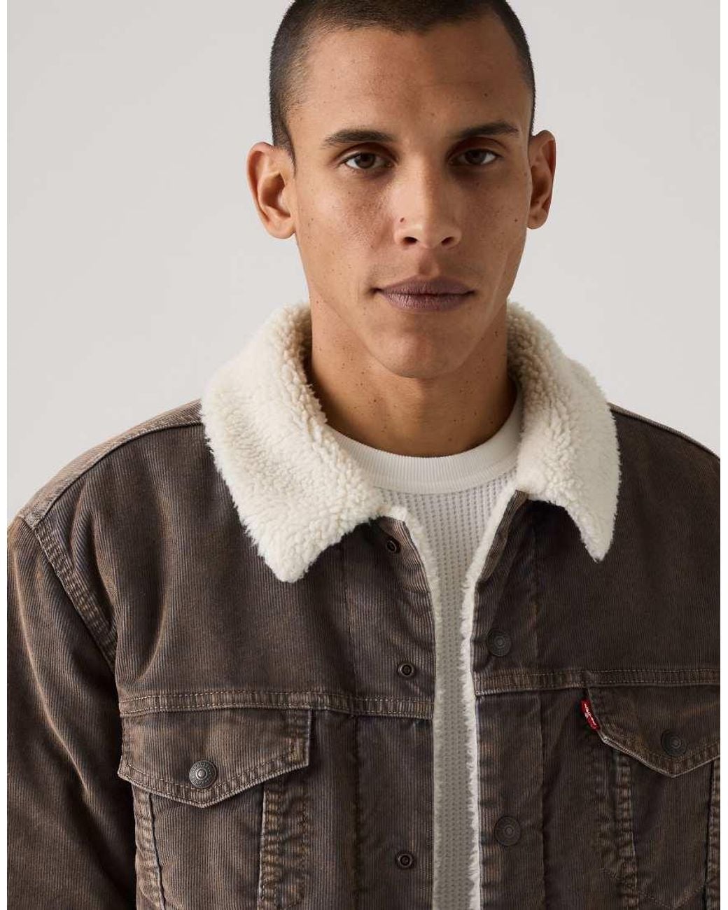 Levi's Brown Corduroy Type Iii Sherpa Trucker Jacket for men