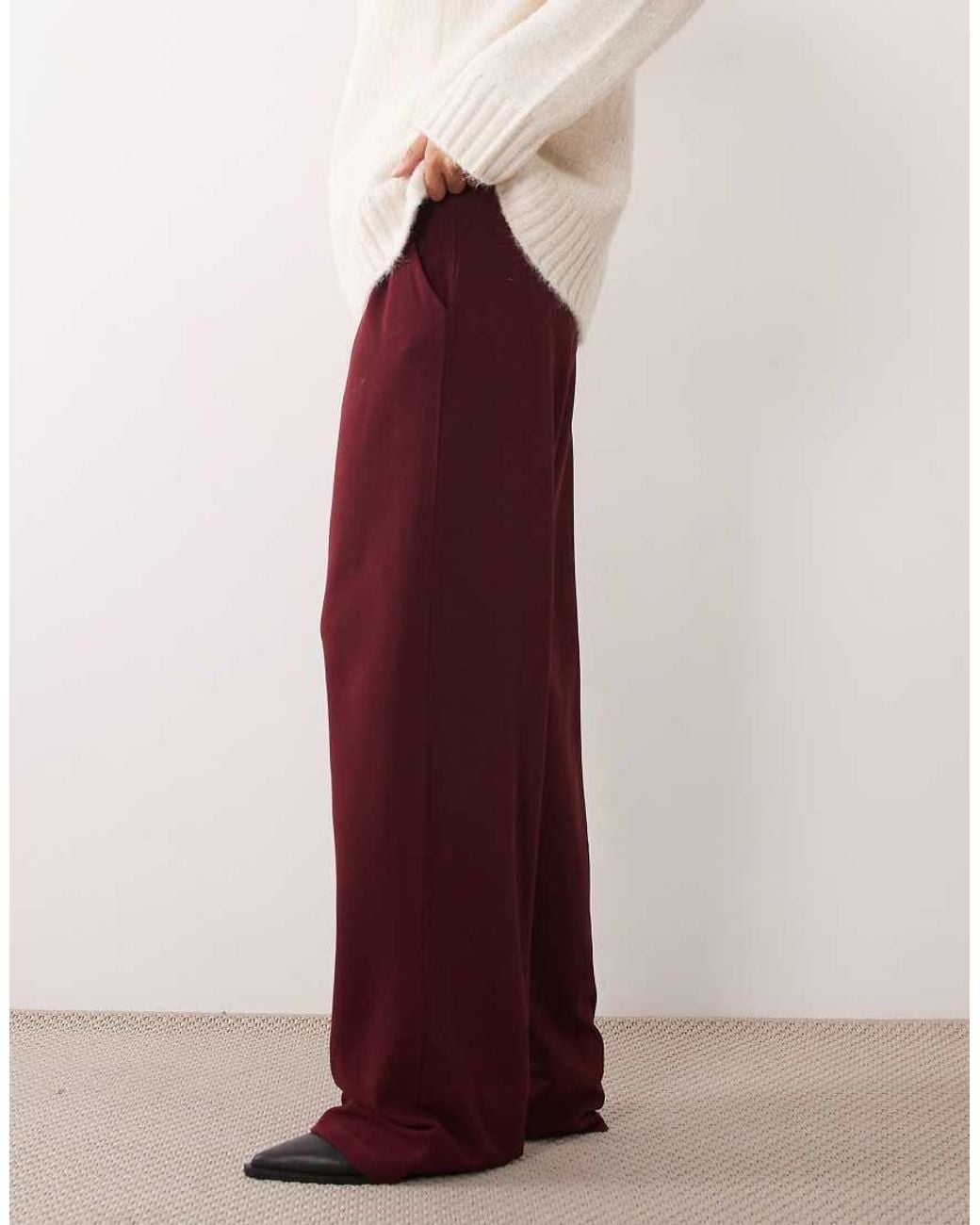 Jdy Natural Wide Leg Tailo Trousers