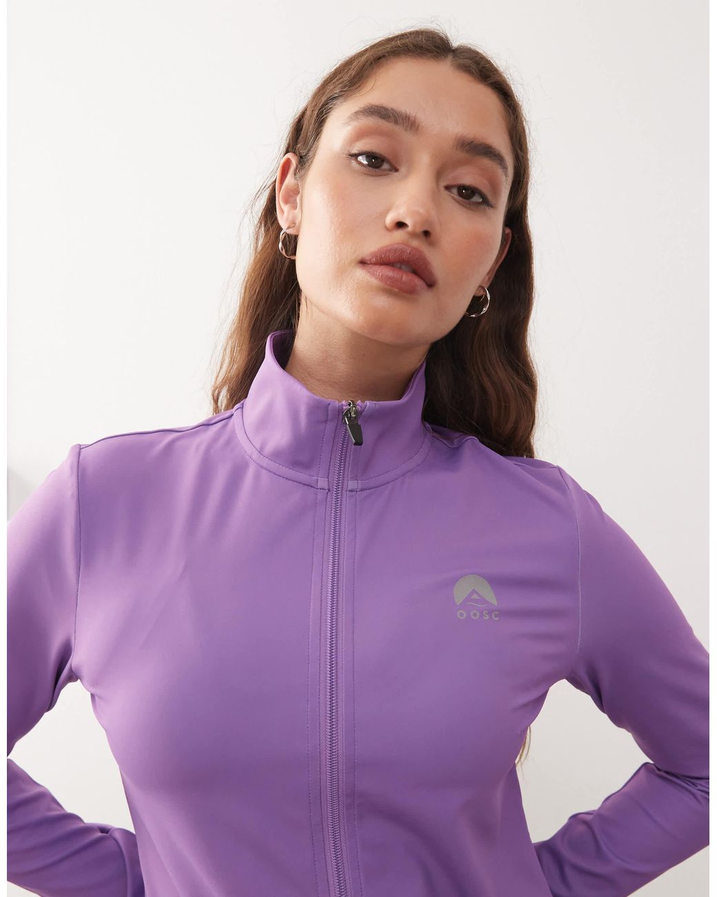 Infinite - veste courte à fermeture éclair OOSC en coloris Purple