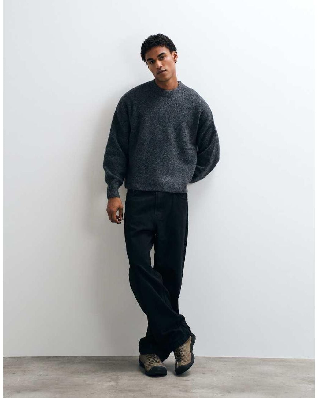 Weekday Blue Wool Blend Jumper for men