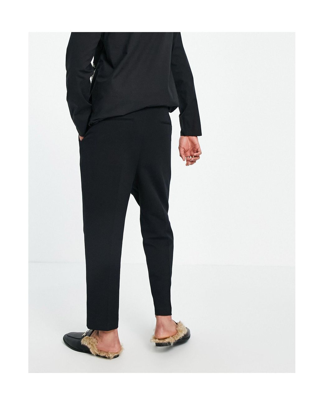 Pantaloni eleganti skinny con cavallo basso neri da Uomo di ASOS in Nero |  Lyst
