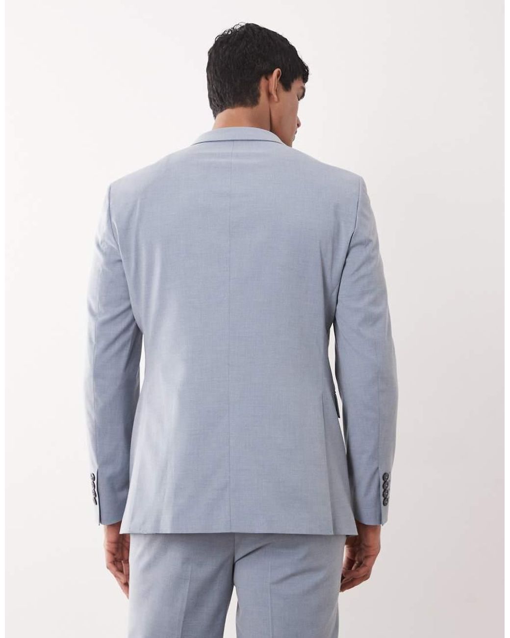 Mango Blue Paris Super Slim Fit Suit Blazer for men