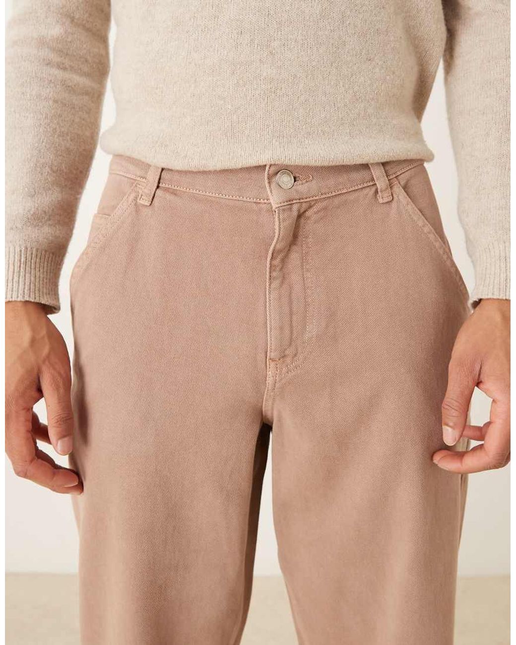 ASOS Natural Relaxed Taper Jean for men