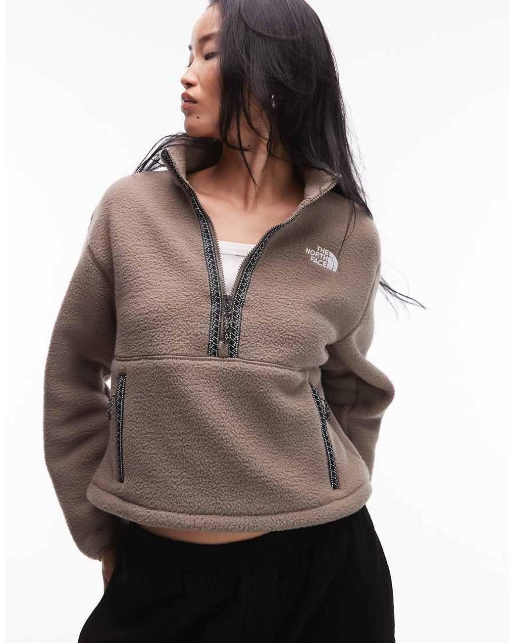The North Face Gray Fleeski Quarter Zip Pullover Fleece