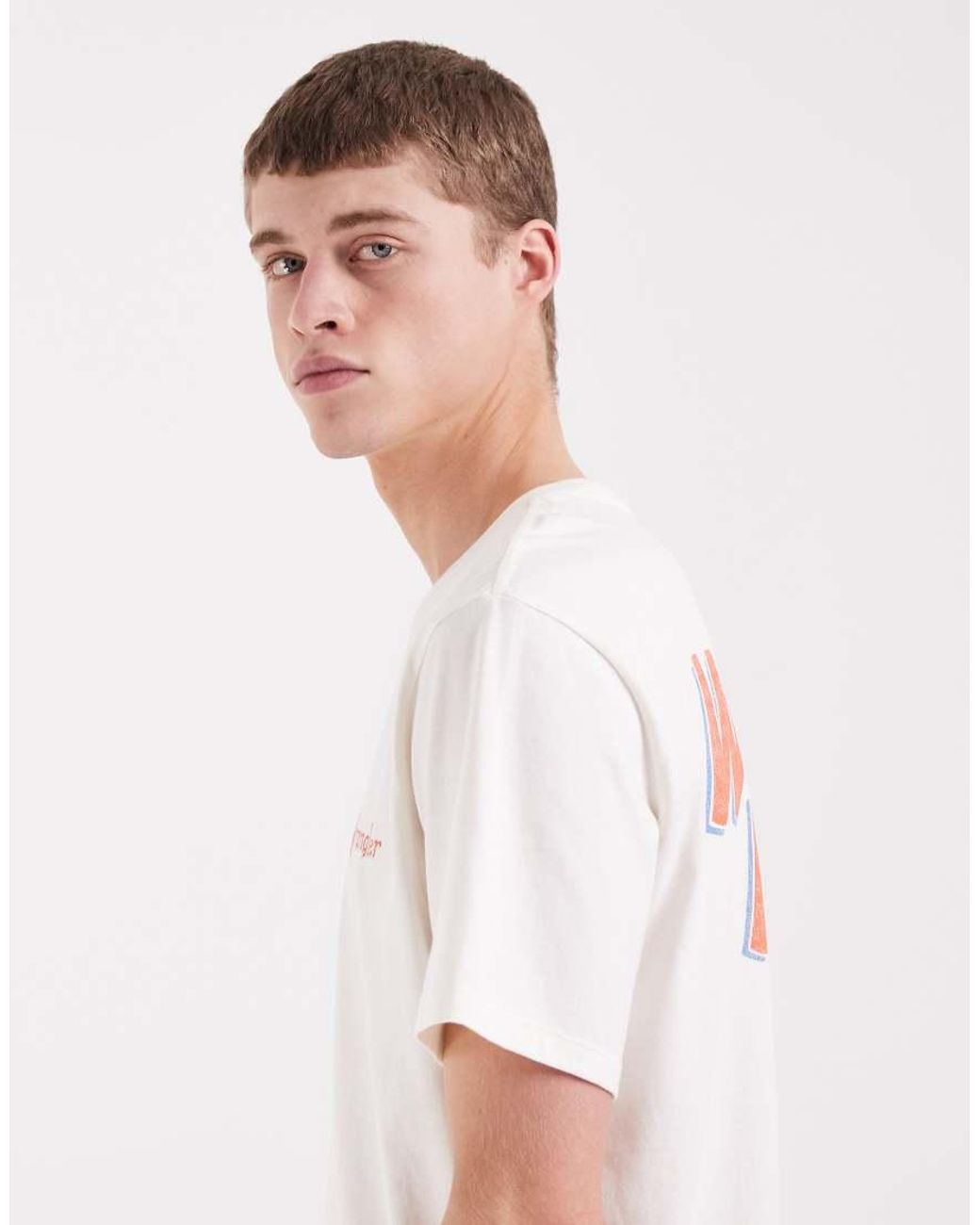 Wrangler White Graphic Tee for men
