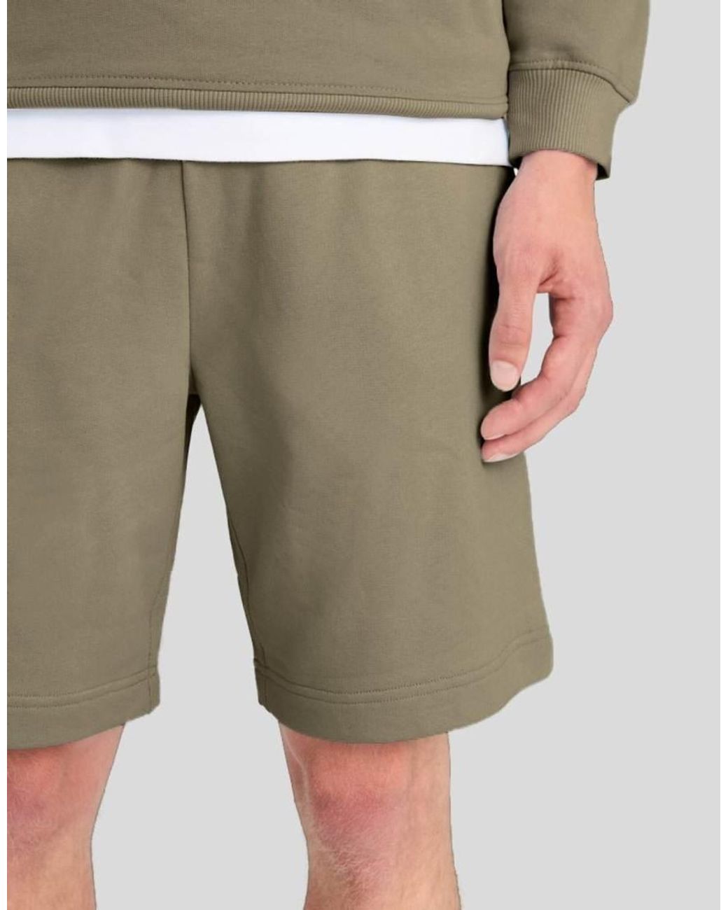 Lyle & Scott Green Mid Bottoms Sweatshort for men
