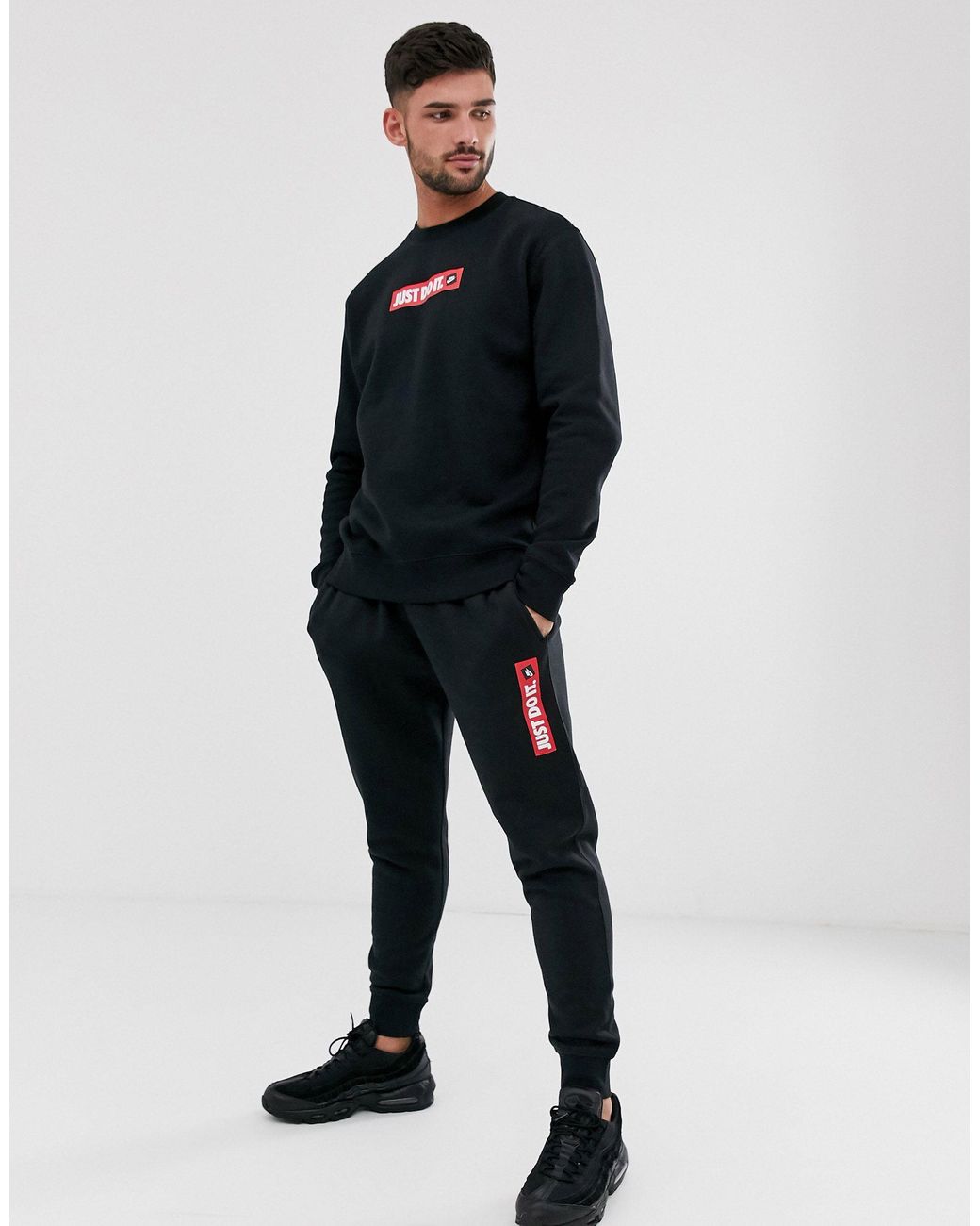 Nike Just Do It Tab Sweatpants in Black for Men | Lyst