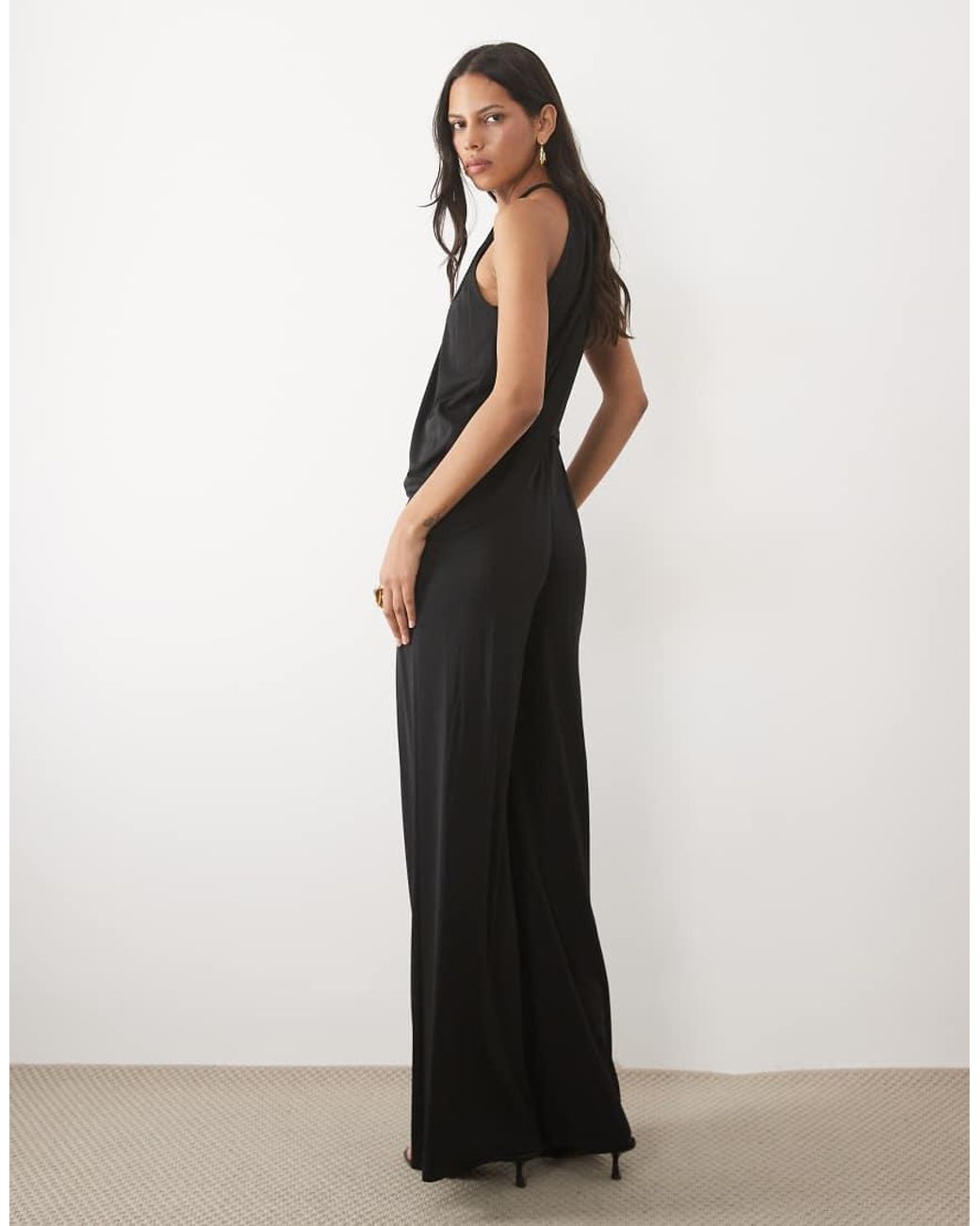 Ralph Lauren Black Sleeveless Evening Jumpsuit