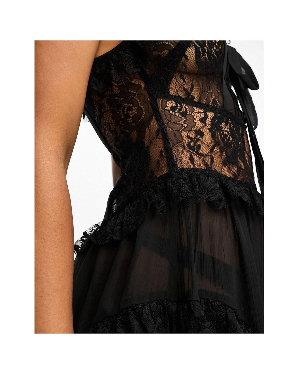 Miss selfridge 2025 black lace dress